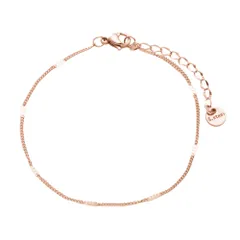 【ピンクゴールド × ワンサイズ】[Cream dot. クリームドット公式] ブレスレット レディース ステンレス製 金属アレルギー つけっぱなし サージカルステンレス チェーン ステーションチェーン 大人のサムネイル