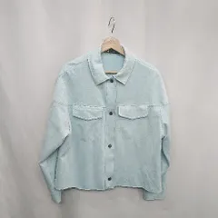 ◇ ⊇ ZARA ザラ スエード系 長袖 ジャケット サイズXS ライトブルー レディース E  【1502180002700】