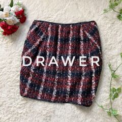 ドゥロワー Drawer レオパード柄 チュールスカート シルク 日本製 36
