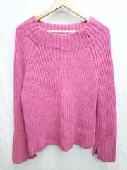 ◇ ⊇ OPAQUE.CLIP オペークドットクリップ リブ編み 長袖 ニット セーター サイズ40/L ピンク系 レディース P  【1409090002069】