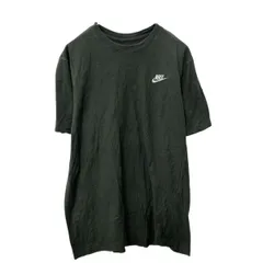 NIKE 半袖 ロゴTシャツ M オリーブ ナイキ メキシコ製 ワンポイント 刺繍ロゴ 古着卸 アメリカ仕入 a704-5741