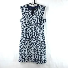 シネカノン sinequanone ワンピース 紺 柄 38サイズ 900545のサムネイル