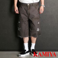 【KAMIYA/カミヤ】BORO Duck Painter Bermuda Pants - GRAY / ボロ ダック ペインターバミューダパンツ / G14PT093【送料無料】