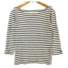 HR MARKET 長袖 シャツ ネイビー×ホワイト 七分袖 Sサイズ a520