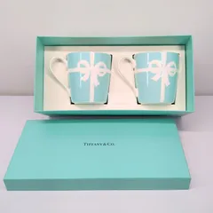 TIFFANY ティファニー ブルーリボン ペア マグカップ