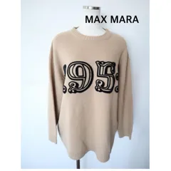 【マックスマーラ】白タグ　カシミヤ100% セーター　ロゴ　近年モデル　青　白 2025年最新】maxmara ニット ロゴの人気アイテム - メルカリ
