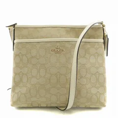 コーチ COACH ショルダーバッグ シグネチャー キャンバス レザー ロゴ ベージュ 白 ホワイト F29960 /BB ■OF