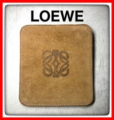 ✨LOEWE ロエベ コインケース 小銭入れ スウェード ブラウン アナグラム ロゴ