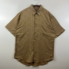 LANCEL 80s old S/S stripe button shirts L vintage ランセル レーヨン 半袖 ボタンシャツ 総柄 ストライプ オールド ヴィンテージのサムネイル