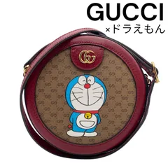 GUCCI◆GGマーモント/トートバッグ/ドラえもん/PVC/ブラウン/総柄/653952 GUCCI グッチ ドラえもんコラボ 2WAY トートバッグ ショルダーストラップ ミニGGスプリーム ブラウン レッド ツイリー付き 653952  美品中古 | ブランドショップ山本
