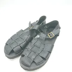 ◇ ⊂ AMIT ベルト付き 編み込みサンダル サイズ42 ブラック メンズ E  【1503050046923】