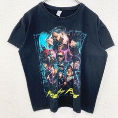古着 used　SOL’S　半袖ビッグデザインプリントTシャツ　Friendly Fire　黒　ブラック　Sサイズ