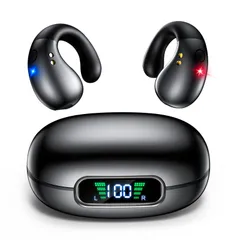 【在庫処分】自動ペアリング ハンズフリー通話 Hi-Fi音質 長時間再生 完全ブルートゥース LEDディスプレイ Type-C急速充電 誤操作防止 タッチ操作 音漏れ対策 超軽量 両耳通話ノイズリダクション イヤホン イヤホン 耳掛け式 圧迫感ゼロ 革新 空気