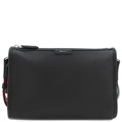 バリー BALLY ショルダーバッグ コード スモール メッセンジャーバッグ グレインレザー ブラック シルバー金具 黒  6306635 【保存袋】【中古】のサムネイル