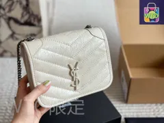 【今日特価】Yves Saint Laurent サンローラン WOC チェーン封筒型バッグ 折りたたみボックス付き ハンドバッグ兼用デザイン