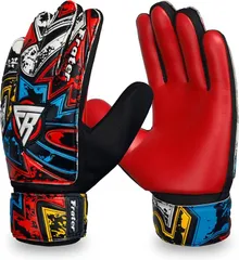 Being fit プロフェッショナル ゴールキーパーグローブ 高耐久 グリップ強化設計 サイズ5 対象年齢 9-12 歳(レッド,  Size 5 suitable for 9-)のサムネイル