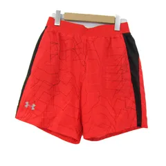 アンダーアーマー ショートパンツ ボトムス ヒートギア スポーツウエア メンズ MDサイズ 朱色×黒 UNDER ARMOUR 【中古】