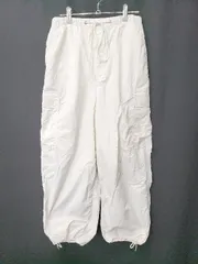 ◇ Θ BEAUTY & YOUTH UNITED ARROWS パラシュート カーゴパンツ サイズM ホワイト レディース E  【1506250011845】