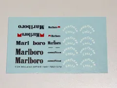 デアゴスティーニF1ミニカー対応 1/24 マクラーレン MP4/6 Marlboro タバコデカール