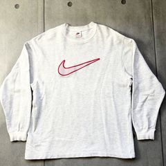 古着　NIKE ナイキ スウォッシュ スウェット銀タグ 90s グレー XL