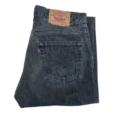 90s Levi’s 501 先染め black denim｜USA製 W30 L32（実寸W76cm L71cm）