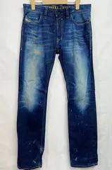 DIESEL｜ディーゼル SAFADO  REGULAR SLIM-STRAIGHT ダメージ加工 デニムパンツ ジーンズ
