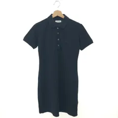 LACOSTE ラコステ ポロワンピース サイズ:38 ロゴワッペン/ひざ丈/ベーシック/半袖 EF647LJ   ブラック レディース / 240002231693