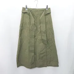 ◇ ◎ ⊂ UNIQLO ユニクロ ロング フレア スカート サイズM グリーン系 レディース E  【1502200016915】