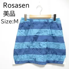 Rosasen ローサセン スカート ブルー M インナーパンツ一体型 ゴルフウェア