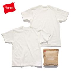 ヘインズ【HANES】SHIRO クルーネックTシャツ 25SS Hanes T-SHIRTS SHIRO Tシャツ 半袖 TEE コットン100% メンズ ホワイト
