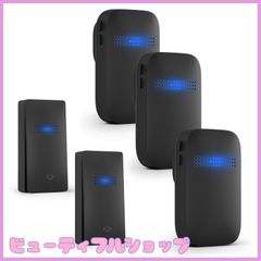 【特価】ワイヤレスチャイム 玄関チャイム 電池不要 自動発電 音と光で呼び出しチャイムセット 7色led 4段階音量調節38曲選択 防水防塵 介護呼び鈴ドアベル 最高200M無線範囲 送信機2個 受信機3個 (2T3)