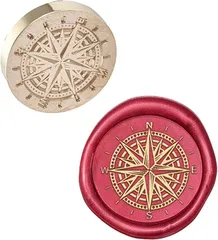 PH PandaHall シーリングワックススタンプ コンパス シール 封印( #4)