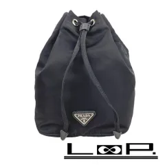■美品■　プラダ 巾着 ポーチ ミニ バッグ マルチ 小物入れ テスート NERO 1NA369 【163661】