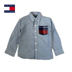 457◯ TOMMY HILFIGER 長袖シャツ　104 ブルー