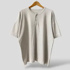 （ M ） Healthknit 健康ニット ジャーナルスタンダード 別注 ヘンリーネック 半袖Tシャツ