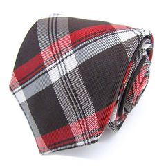 メイル&コー ブランド ネクタイ シルク チェック柄 PO メンズ ブラック MALE & Co 【中古】