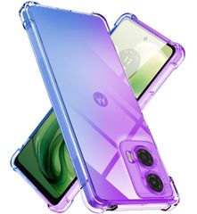 【人気商品】G24 カバー G24 グラデーション色 Moto ケース 耐衝撃 ケース 米軍MIL規格取得 Moto 滑り止め 軽量 黄変防止 防塵 薄型 一体型 TPU 人気 クリア 携帯カバー(パープルブルー)