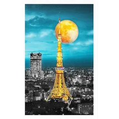 ピントー(Pintoo) 1000ピース プラ製ジグソーパズル【東京タワー(月夜シリーズ)】(38X59cm)大人向け難しい 破片なし カチっとハマる[H2652] 0