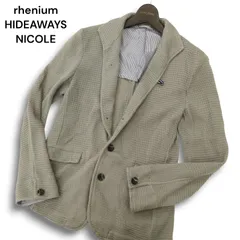 rhenium HIDEAWAYS NICOLE ハイダウェイ ニコル 通年 背抜き ニット★ コンフォート ジャケット カーディガン Sz.46　メンズ