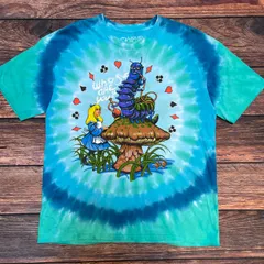 00‘s　リキッドブルー　不思議の国のアリス　キャラクターTシャツ　XL