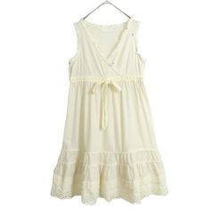 美品 INGEBORG 豪華チュールレースワンピース 膝丈 ベージュ系 - メルカリ