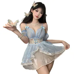 新品 [LIKENNY] メイド セクシー コスプレ お姫様 過激 可愛い ワンピース ベビードール 誘惑 下着 萌え フリル 透け ランジェリー キャミソール レディース コスチューム ロリータ ボディコン ハロウィン クリスマス cosplay costu