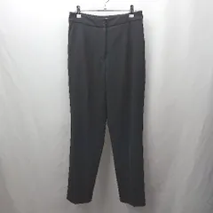 ◇ Θ NATURAL BEAUTY BASIC ナチュラルビューティーベーシック 無地 スラックス サイズL ブラック系 レディース メンズ E  【1506190013077】