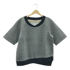 JIL SANDER NAVY / ジルサンダーネイビー | レーヨン ダンボール Vネック カットソー | 38 | グレー | レディース