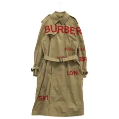 BURBERRY (バーバリー) 19AW コットンホースフェリープリント トレンチコート ベージュ/レッド 4558209のサムネイル