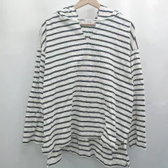 ◇ Θ AMERICAN HOLIC ボーダー 長袖 カットソー プルオーバー サイズM ホワイト ネイビー レディース E  【1506110007988】