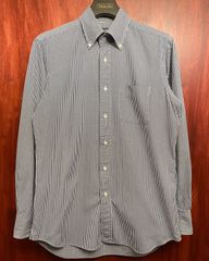 MADE IN JAPAN製 Maker's Shirt 鎌倉 ギンガムチェック柄長袖ボタンダウンシャツ ネイビー 40-84サイズ