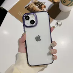 【新品】 いphone13 14 ケース クリア かわいい 可愛い スマホケース iphone 13 14 ケース おしゃれ 韓国 アクリルメタルレンズフレーム iphone 13 14 耐衝撃 シンプル スマホケース iphone 13 14 透明ケース 1