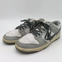 NIKE ナイキ Dunk Low ダンクロー スニーカー 白 灰 ホワイト グレー 28cm ウィメンズ C-13-6