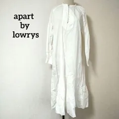 アパートバイローリーズ オーバーサイズ ワンピース 長袖 ロング ムジ ホワイト Fサイズ